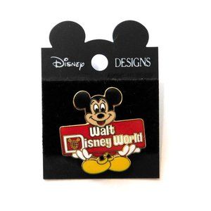 Mickey Mouse Walt Disney World Sign Collectible Pin Enamel Metal 1.25 Inch New